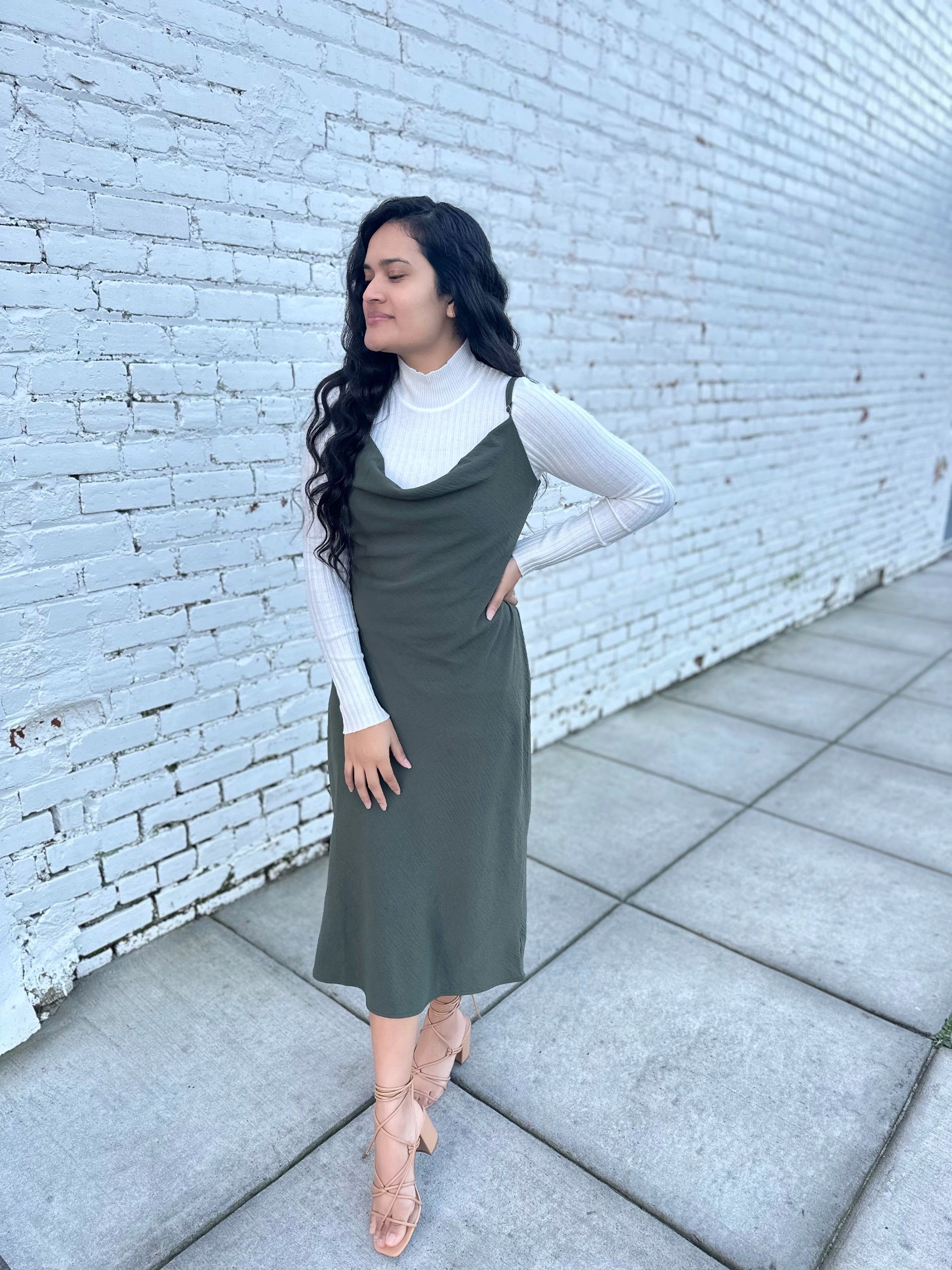 strapless open back dress Camila Cowl Neck Slip Dress: Final Sale Medium