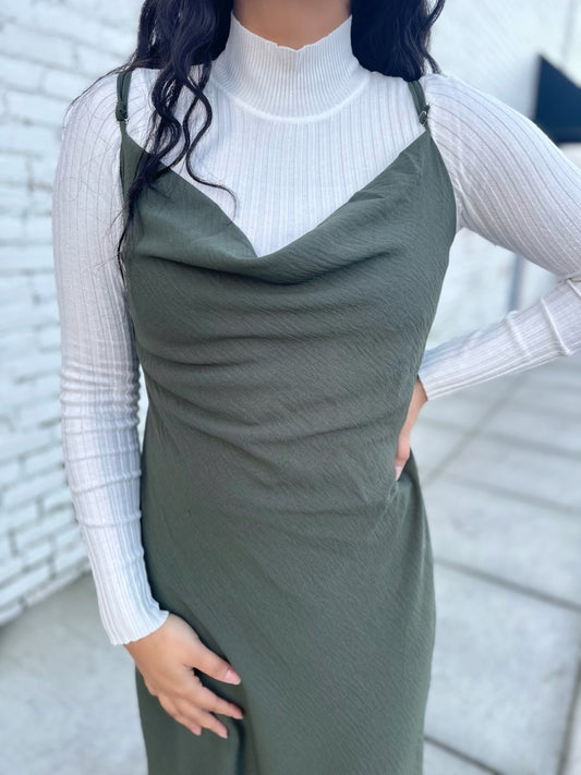 Camila Cowl Neck Slip Dress: FINAL SALE