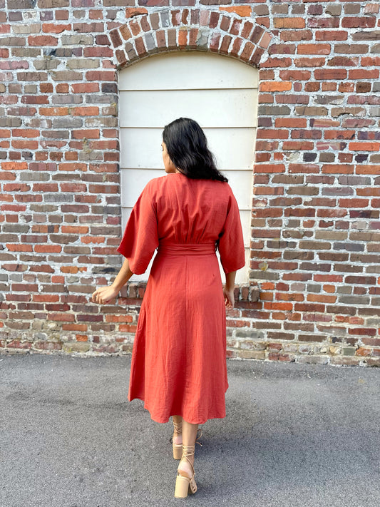 Charli Dress - Rust / FINAL SALE