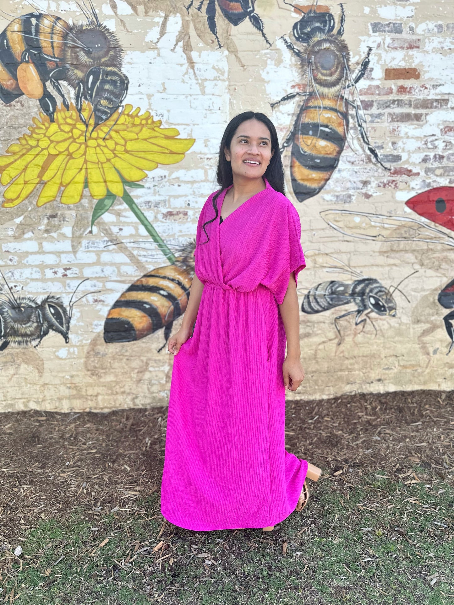 Madelyn Dress- Fuchsia/ FINAL SALE