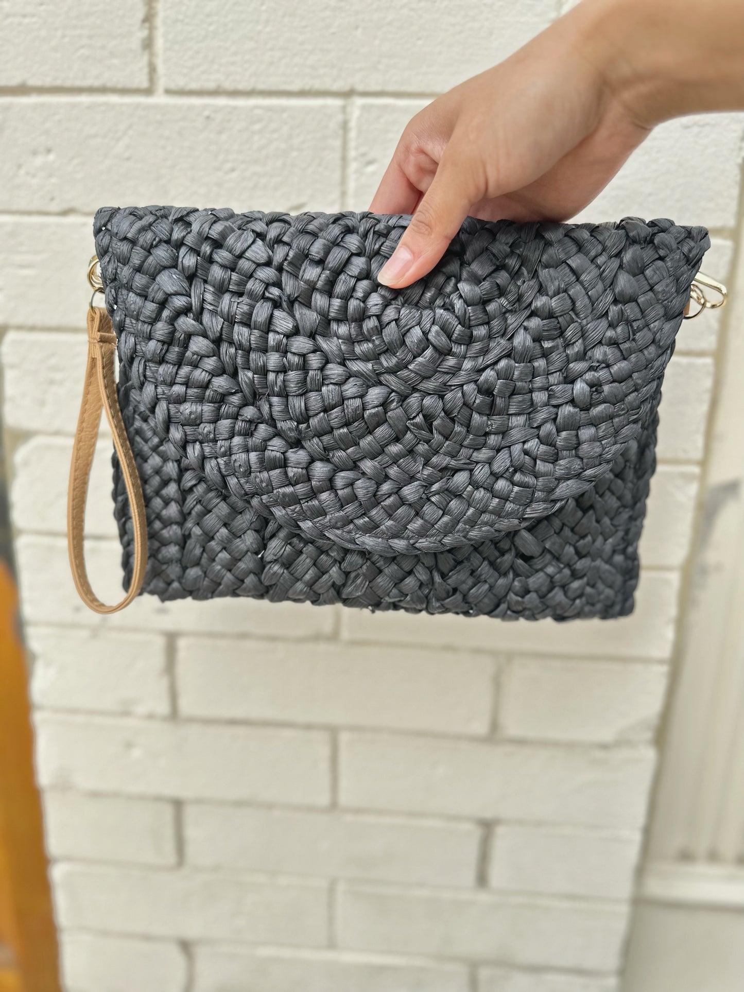 Andie Straw Clutch- Natural