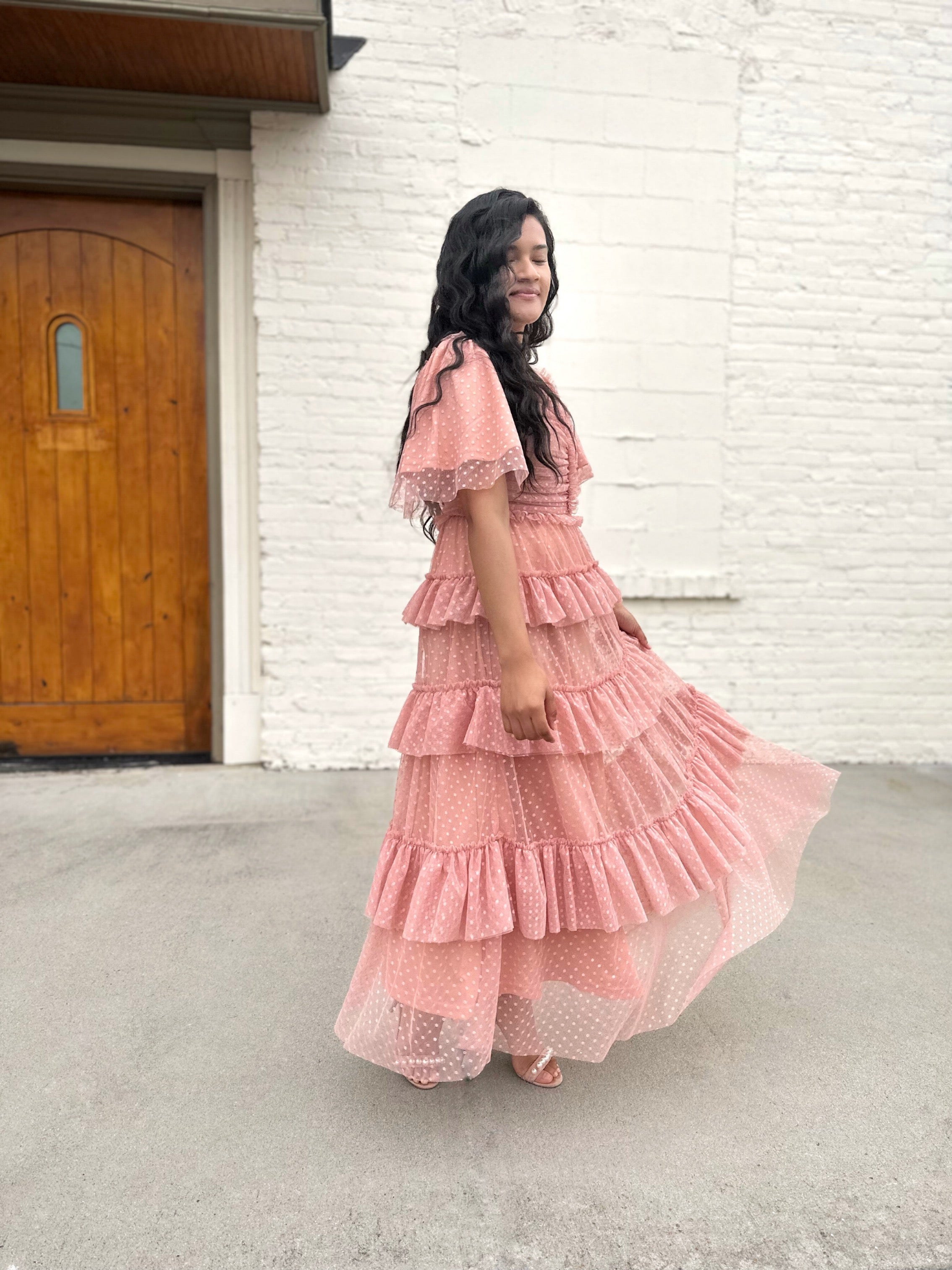 target pink maxi dress Ayla Tulle Maxi Dress Medium