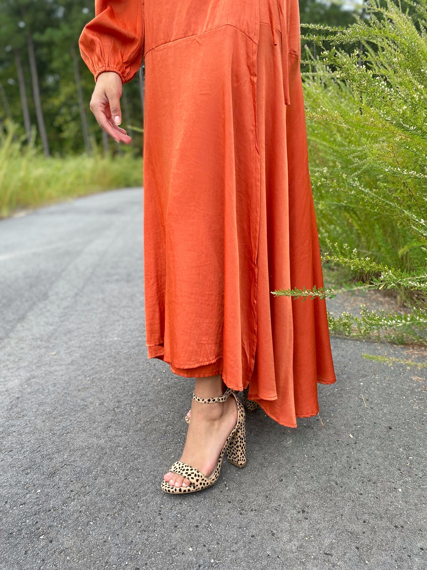 Koa Wrap Dress- Rust: FINAL SALE