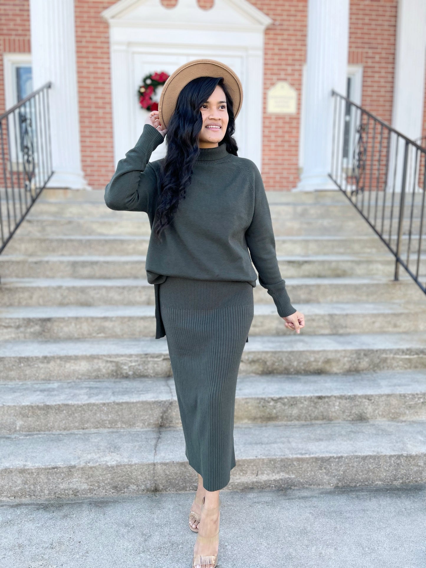 Opal Ribbed Sweater Skirt- FINAL SALE