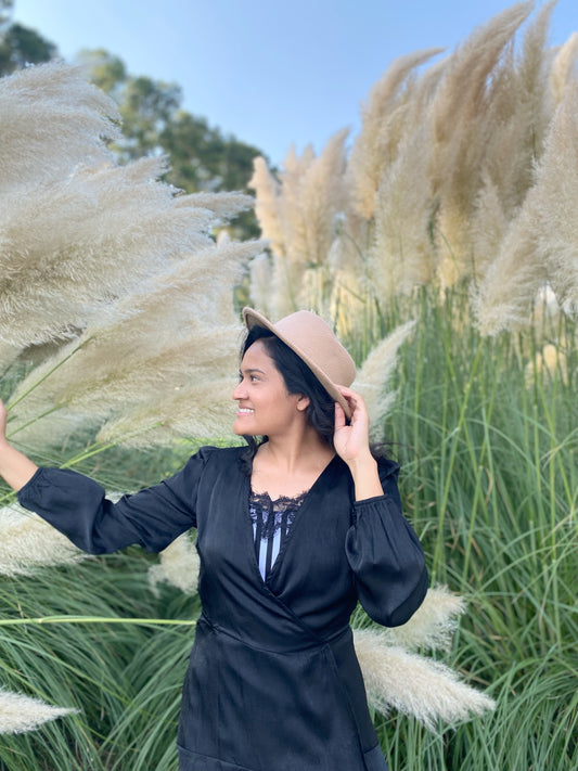 Koa Wrap Dress- Black: FINAL SALE