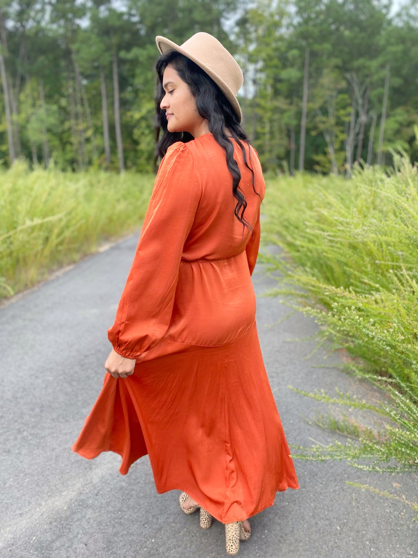 Koa Wrap Dress- Rust: FINAL SALE