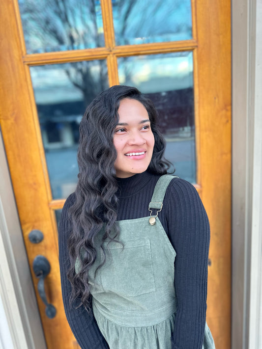 Sloane Mock Neck Top- Black/ FINAL SALE