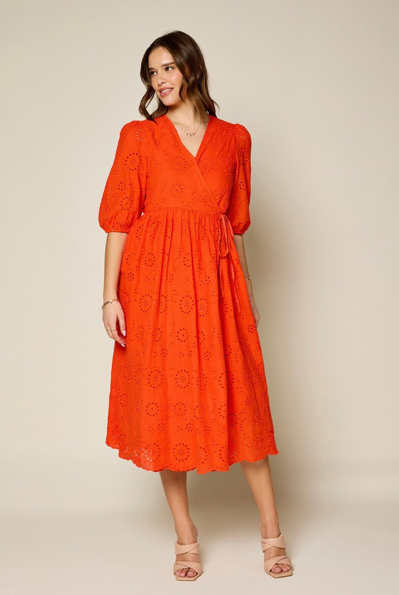 Lorelei Eyelet Wrap Dress