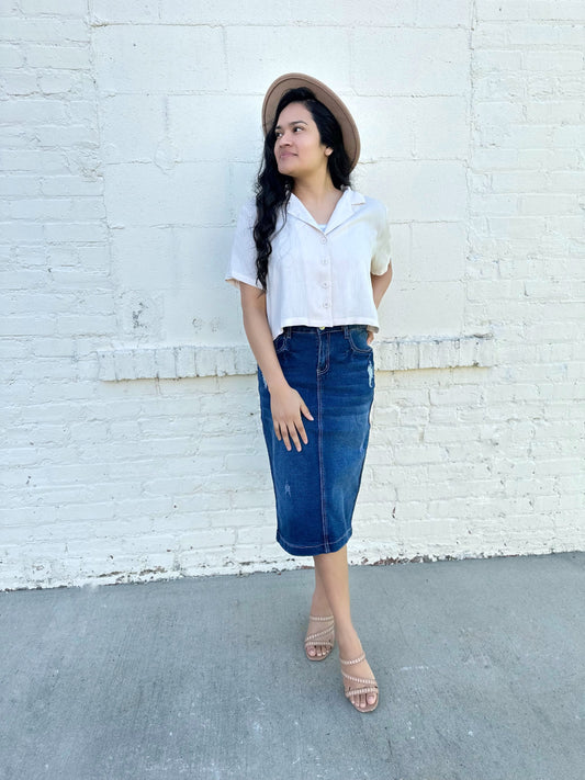 Molly Denim Skirt: FINAL SALE