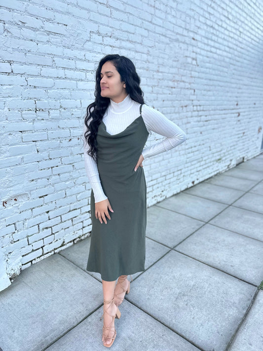 Camila Cowl Neck Slip Dress: FINAL SALE