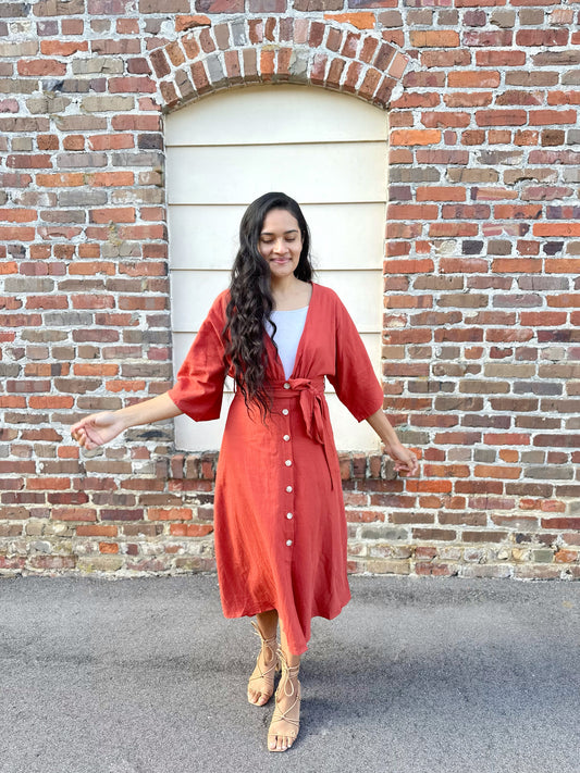 Charli Dress - Rust / FINAL SALE