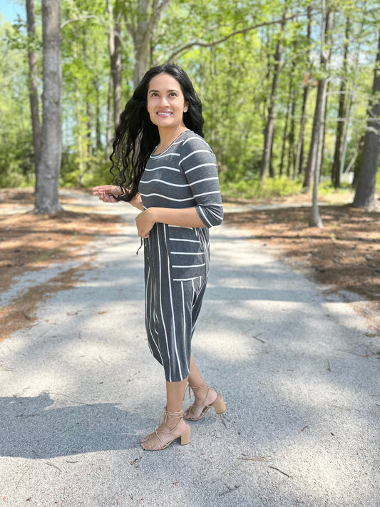 Avalon Dress- Charcoal