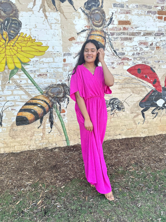 Madelyn Dress- Fuchsia/ FINAL SALE